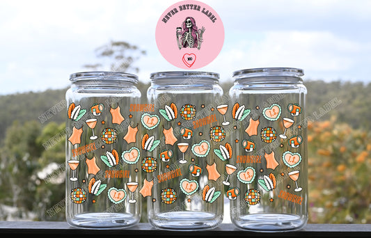 Showgirl Wrapped Glitter Filled Tumbler with Lid and Straw