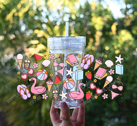 Summer Vibes - Glitter Filled Stadium Cup