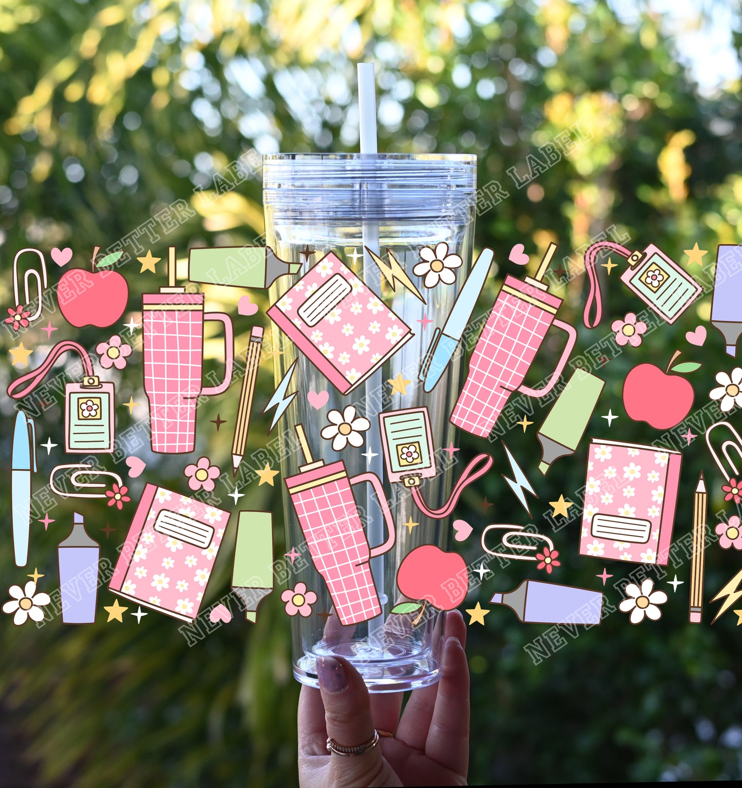 Teacher Stuff - Glitter Filled Stadium Cup