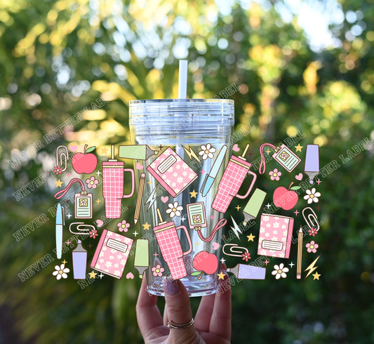 Teacher Stuff - Glitter Filled Stadium Cup